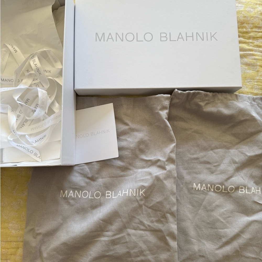 Manolo Blahnik Sky Blue Crystal Heels - Picture 6 of 6